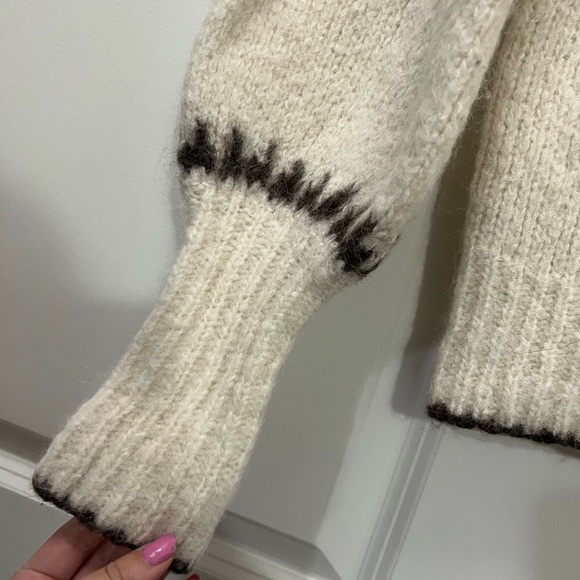 Nicholas Cream Knit Polina Sweater Size XS $345 - Picture 3 of 7